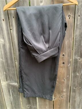 Melow Montreal Dark Gray Wide Leg Lyocell Pants Size 6 Made in Canada